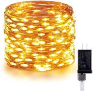 🎄 brighten up your christmas with 72 ft 200 led twinkle string lights- ul certified plug, copper wire fairy lights for bedroom, party, christmas tree - warm white logo