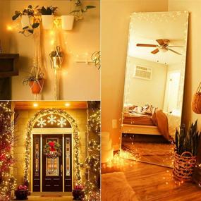 img 1 attached to 🎄 Осветите ваше Рождество с помощью 72 футов 200 светодиодных торжественных гирлянд - розетка сертифицирована UL, медный провод фейерверковых огней для спальни, вечеринки, ёлки - теплый белый