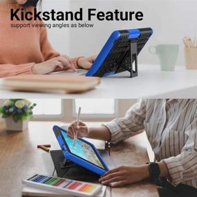 img 2 attached to 🔒 ROISKIN Dual Layer Shockproof Protective Case with Kickstand for Fire 7 Case (2019 Release 9th Gen, 2017 Release 7th Generation) - Heavy Duty Impact Resistance