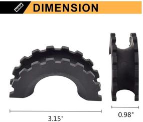 img 1 attached to 🚗 AutoSky Black D-Ring Изолятор и набор шайб: защита бампера и снижение шума для внедорожников Jeep, внедорожников, квадроциклов, багги и грузовиков с подключаемым полным приводом.