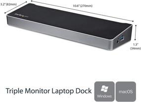 img 2 attached to StarTech.com Triple Monitor USB 3.0 Laptop Docking Station - Enhanced Connectivity for Windows & Mac with 4K HDMI and Dual DisplayPort