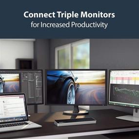 img 1 attached to StarTech.com Triple Monitor USB 3.0 Laptop Docking Station - Enhanced Connectivity for Windows & Mac with 4K HDMI and Dual DisplayPort