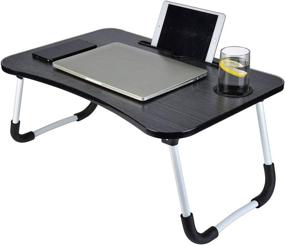 img 1 attached to Portable Foldable Table，Breakfast Standing Desk（Black）