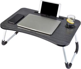 img 4 attached to Portable Foldable Table，Breakfast Standing Desk（Black）