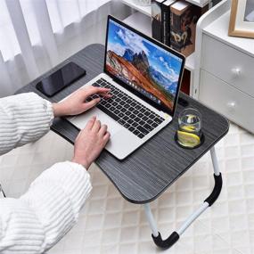 img 2 attached to Portable Foldable Table，Breakfast Standing Desk（Black）