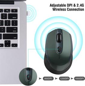 img 3 attached to 🖱️ RaceGT 2.4G Silent Cordless Mouse: High Precision and Ergonomic Design