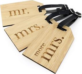 img 3 attached to Mrs Luggage Tags Honeymoon Newlyweds