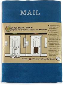 img 4 attached to 🐌 SNAIL SAKK: Blue Mail Catcher for Mail Slots - Keep Your Floor Clean & Secure. Easy Installation. Perfect for Home, Office, and Garage Doors!