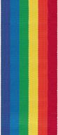 🌈 vibrant offray rainbow stripe craft ribbon - 5/8-inch wide by 10-yard spool logo