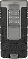 🔥 xikar tactical triple jet flame lighter: enhanced performance with angled jets, removable pocket clip, ergonomic metal body in black and gunmetal logo