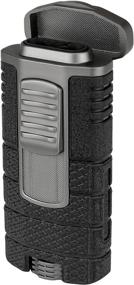 img 1 attached to 🔥 Xikar Tactical Triple Jet Flame Lighter: Enhanced Performance with Angled Jets, Removable Pocket Clip, Ergonomic Metal Body in Black and Gunmetal