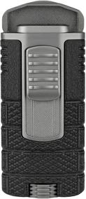 img 3 attached to 🔥 Xikar Tactical Triple Jet Flame Lighter: Enhanced Performance with Angled Jets, Removable Pocket Clip, Ergonomic Metal Body in Black and Gunmetal