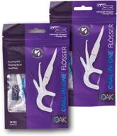 efficient oral care: ooak oral in one flosser, 20 pieces (2 x 10 packs) - white logo