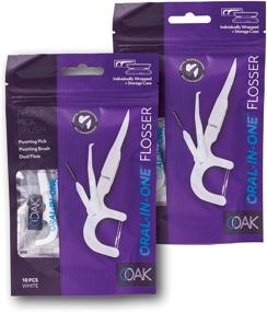 img 4 attached to Efficient Oral Care: OOAK Oral in One Flosser, 20 Pieces (2 x 10 Packs) - White