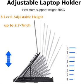 img 1 attached to 💻 AUSDTOOLS Laptop Stand: Portable Adjustable Holder for MacBook Pro Air, Dell, iPad, & 10-18” Laptops (Black)