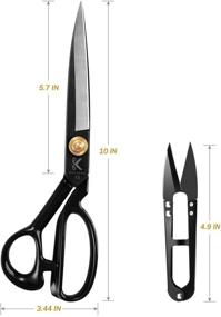 img 1 attached to 🧵 10 Inch Sewing Scissors: Premium Fabric Dressmaking and Upholstery Shears for Tailors and Dressmakers