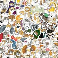 🐱 adorable cat stickers set of 100 – waterproof vinyl stickers for laptop, guitar, motorcycle, bike, skateboard, luggage, phone, hydro flask – perfect gift for kids, teens, and birthday parties logo