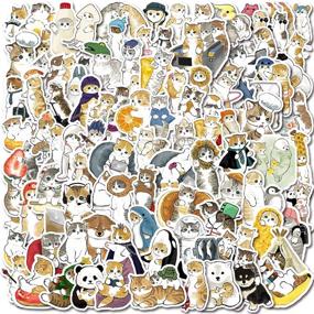 img 1 attached to 🐱 Adorable Cat Stickers Set of 100 – Waterproof Vinyl Stickers for Laptop, Guitar, Motorcycle, Bike, Skateboard, Luggage, Phone, Hydro Flask – Perfect Gift for Kids, Teens, and Birthday Parties