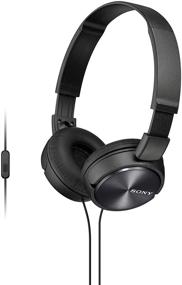 img 4 attached to Sony Metallic Black Foldable Headphones with Smartphone Mic and Control: Enhanced Audio Experience