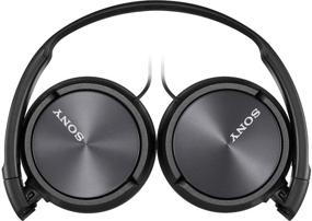 img 2 attached to Sony Metallic Black Foldable Headphones with Smartphone Mic and Control: Enhanced Audio Experience