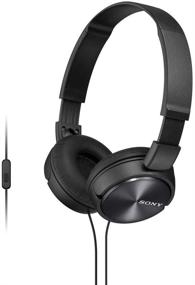 img 1 attached to Sony Metallic Black Foldable Headphones with Smartphone Mic and Control: Enhanced Audio Experience