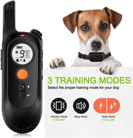 img 3 attached to 🐶 Enhance Dog Training with Rechargeable Shock Collar - 2 Receivers, Remote Control, Beep, Vibration, and Shock Modes
