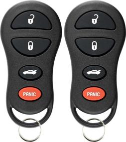 img 2 attached to 🔑 Pack of 2 KeylessOption Car Key Fob Replacements for GQ43VT17T 04602260 - Keyless Entry Remote Control