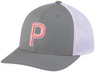 puma trucker quiet shade georgia peach sports & fitness logo