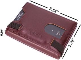 img 3 attached to 👛 Genuine Leather Men's Trifold Wallet with Minimalist Blocking Feature