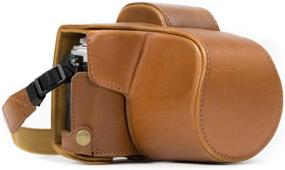 img 4 attached to MegaGear Ever Ready Leather Camera Case Compatible With Olympus OM-D E-M10 Mark II