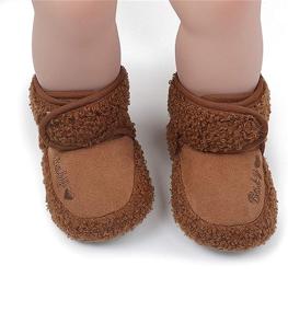 img 3 attached to ENERCAKE Baby Booties with Grippers, Stay-on Slippers for Newborns, Infant Toddler Crib Winter Shoes - Unisex