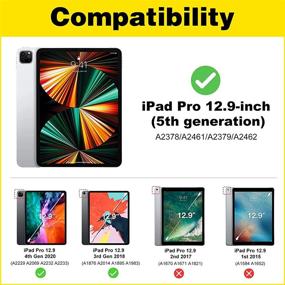 img 3 attached to 📱 ProCase iPad Pro 12.9 Inch Privacy Screen Protector: Anti-Spy Tempered Glass Film for Apple iPad Pro 12.9" (5th 4th 3rd Gen)