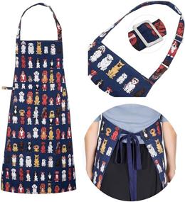 img 1 attached to 🐶 Zihuatailor Cute Dog Apron for Women/Men - Ideal for Kitchen Cooking, Baking, and Grooming - Comes with Handy Pockets