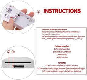 img 2 attached to 🎮 Wii Remote Controller Replacement Set with NC Remote & Nunchuck Joystick – Compatible with Nintendo Wii/Wii U, Silicone Case & Wrist Strap Included (White)