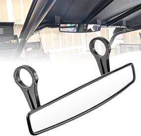 img 4 attached to 🔍 Enhance Your UTV Experience: 15" Rear Center Mirror with Adjustable Clamps - Compatible with Polaris RZR Ace PRO Rhino Kawasaki Teryx Yamaha Arctic Cat Cfmoto ZForce