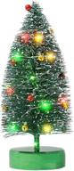 varmax mini christmas tree: prelit tabletop bottle brush tree with lights - 9.4'' green логотип