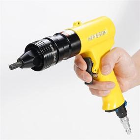 img 3 attached to 🔧 HIFESON Industrial Grade Pneumatic Rivet Nut Gun with Self-Locking Head, Quick-Change Mandrels (1/4, 5/16, 3/8): Adjustable Speed Rivet Nut Tool