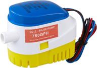 🚤 co-z 750gph bilge pump: efficient 12v water pump for boats, pools, and more - automatic submersible drainage plumbing with float switch - electric marine and pond pump with 3/4 inch outlet логотип