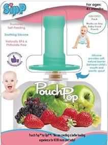 img 1 attached to 🍼 PouchPop Topper - 4 Count for Pouch Feeding, Suitable for Babies 4 Months and Older