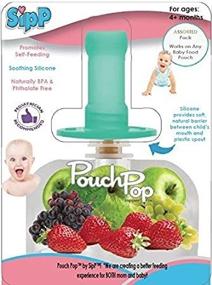 img 2 attached to 🍼 PouchPop Topper - 4 Count for Pouch Feeding, Suitable for Babies 4 Months and Older