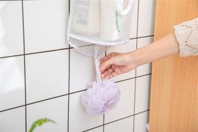 img 1 attached to 🚿 ALYER Small Hanging Mesh Shower Caddy: Neatly Organize Toiletries and Bath Accessories (White)