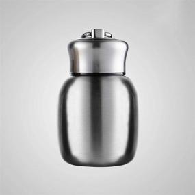 img 3 attached to 🎁 Stainless Steel Water Bottle 7 oz - Mini Vacuum Insulated, Leak Proof Sport Tumbler Cup for Hot and Cold Water, Perfect Gift for Women, Girls, and Kids – Silver