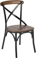 🪑 крепкое кресло flash furniture advantage x-back с металлической брэйсингом и элегантным сиденьем из фруктового дерева логотип