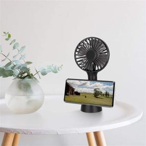 img 1 attached to 🌬️ Rechargeable Handheld Fan – Mieuxbuck Personal Mini Fan with Hands-Free Design, 3 Wind Speeds, 2600mAh Battery Capacity – USB Desk Fan with Stand Base for Outdoor Walking