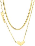 🌟 filoboko 316l stainless steel double layer necklace for women: rose gold, gold, silver - smile, heart, initial choker | young girls' favorite in 19 colors logo