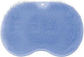 img 3 attached to 🚿 Shower Foot Scrubber - Foot Cleaner and Massager for Men and Women, Promotes Circulation, Relieves Foot Discomfort, Non-Slip with Suction Cups (Blue)