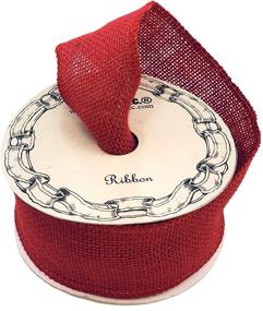 img 2 attached to Rustic Red Burlap Wired Ribbon