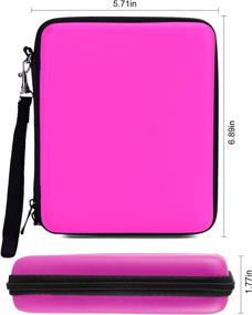 img 2 attached to 🎀 AKWOX Pink 2DS Case and Screen Protector Bundle – Hard Travel Protective Carrying Case + HD Clear PET Film Screen Protectors (Top and Bottom)":