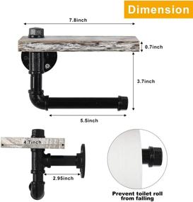 img 2 attached to HAITRAL Pipe Toilet Paper Holder