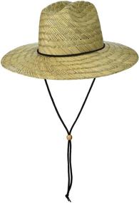 img 4 attached to BROOKLYN ATHLETICS Men's Straw Sun Classic Beach Hat: Stylish Raffia Wide Brim for Maximum Protection